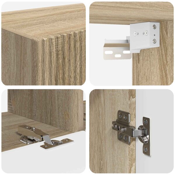 TV falit kabinet szett 4 pcs Sonoma tölgy Faanyag