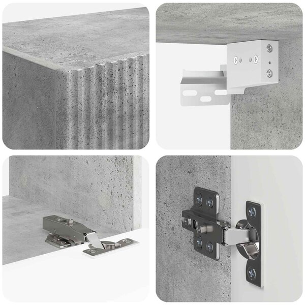 TV falit kabinet szett 4 pcs Beton Szürke Faanyag