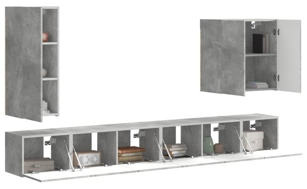 Falra szerelhető 6 pcs Beton Szürke