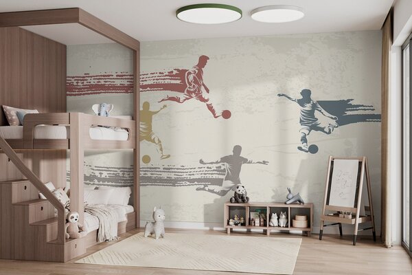 Fotótapéta focisták retro stílusban, Fotótapéta tini szoba, Fotótapéta tini szoba futball, w04025 : Uwalls.hu