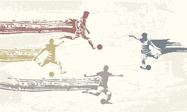 Fotótapéta focisták retro stílusban, Fotótapéta tini szoba, Fotótapéta tini szoba futball, w04025 : Uwalls.hu