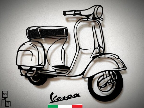 Vespa faldekoráció