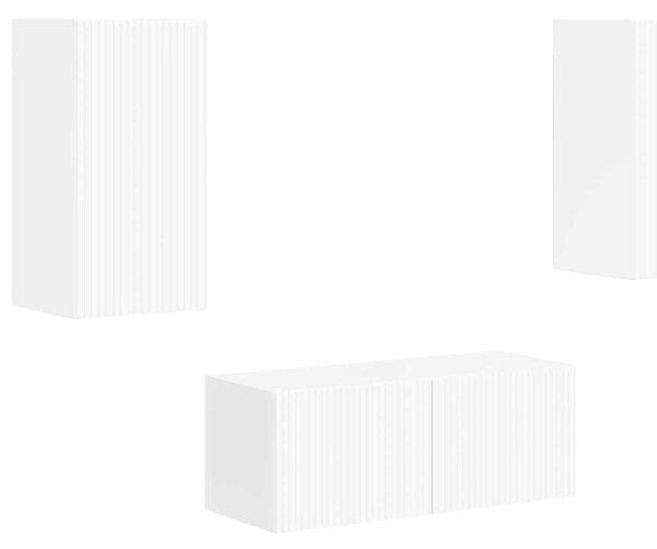 TV szekrény garnitúra 2 db 78,5 x 31 x 30 cm Magas Fényű Fehér