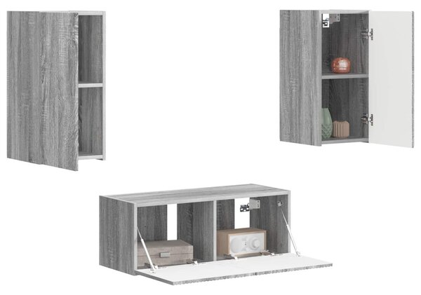 TV szekrény garnitúra 2 db 78,5 x 31 x 30 cm Szürke Sonoma