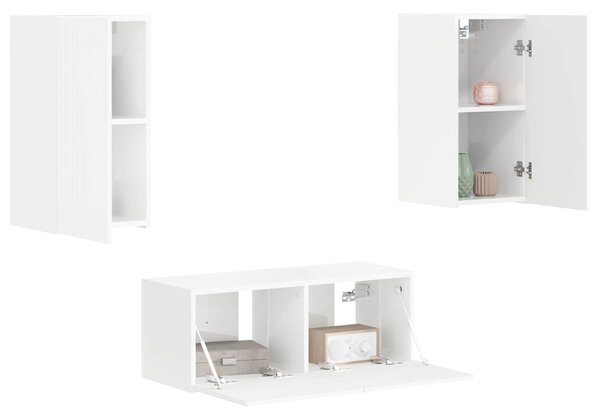 TV szekrény garnitúra 2 db 78,5 x 31 x 30 cm Magas Fényű Fehér
