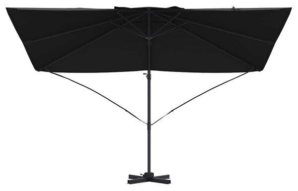 VidaXL Cantilever Roma Napernyő Fekete és fekete 352 x 251 x 260 cm