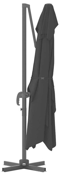 VidaXL Cantilever Roma Napernyő Fekete és fekete 352 x 251 x 260 cm