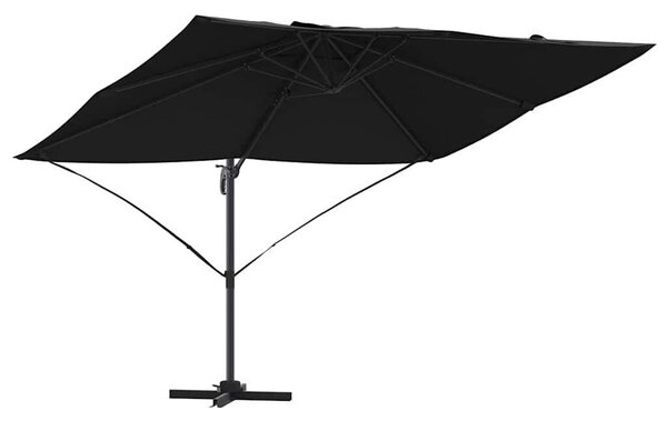 VidaXL Cantilever Roma Napernyő Fekete és fekete 352 x 251 x 260 cm