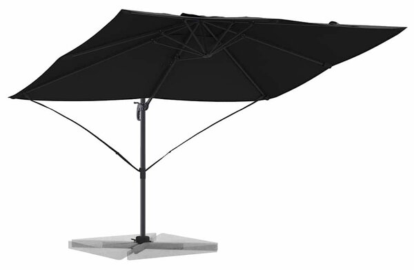 VidaXL Cantilever Roma Napernyő Fekete és fekete 352 x 251 x 260 cm
