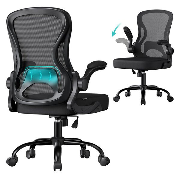 SONGMICS OBN042BH02 Ergonomikus Irodai Szék Hálós Háttámlával Fekete