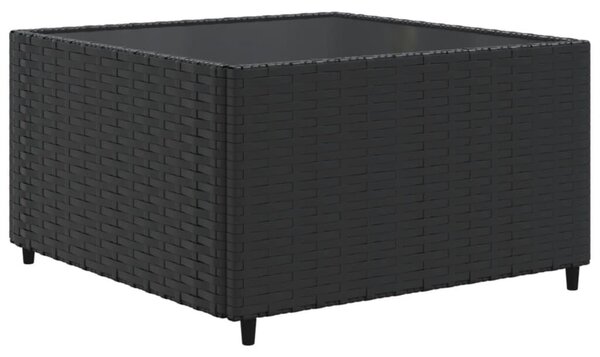 VidaXL 5 részes fekete polyrattan kerti ülőgarnitúra párnákkal