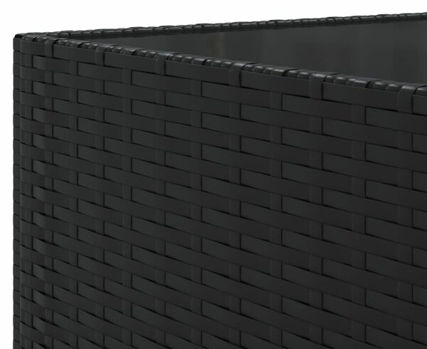 VidaXL 5 részes fekete polyrattan kerti ülőgarnitúra párnákkal