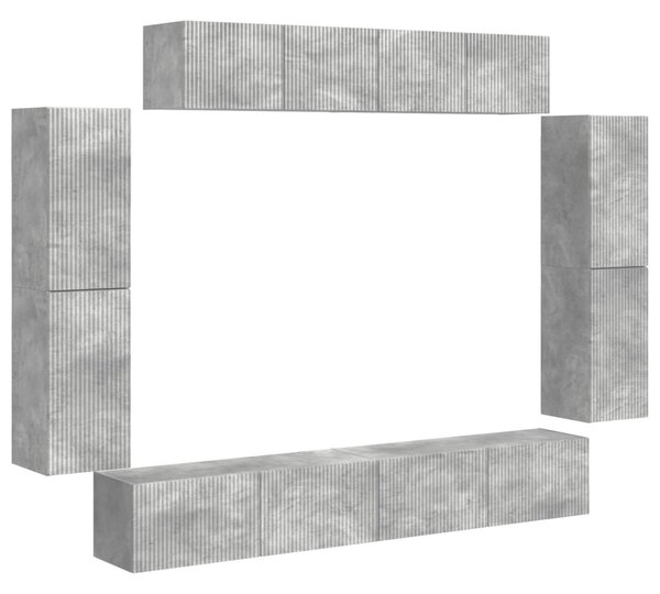TV szekrény 8 pcs Beton Szürke