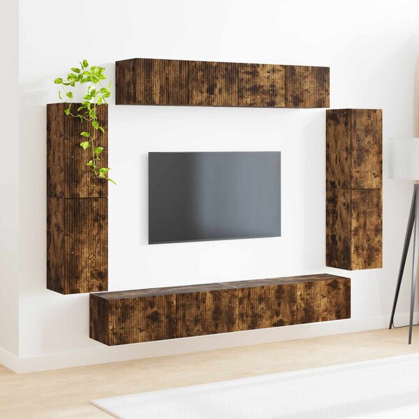 TV szekrény 8 pcs Füstölt tölgy