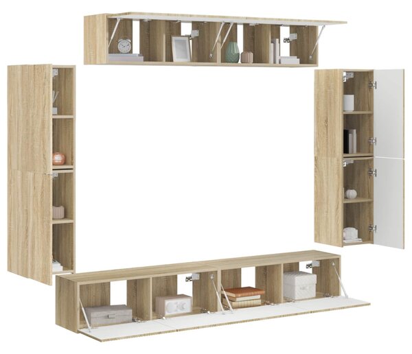 TV szekrény 8 pcs Sonoma tölgy