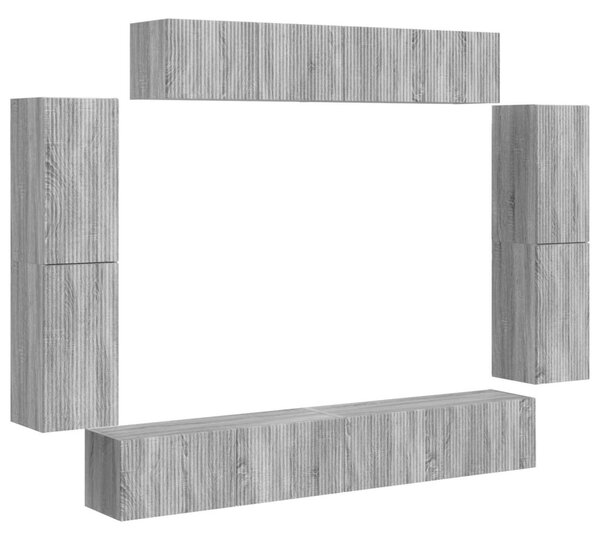 TV szekrény 8 pcs Szürke Sonoma