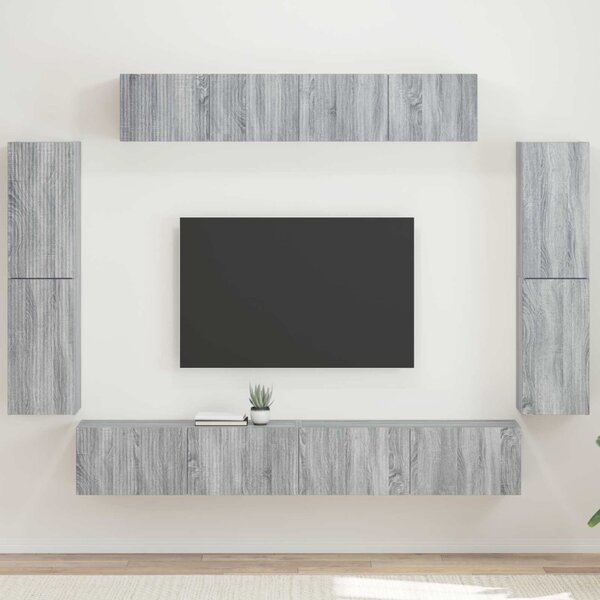 TV szekrény 8 pcs Szürke Sonoma