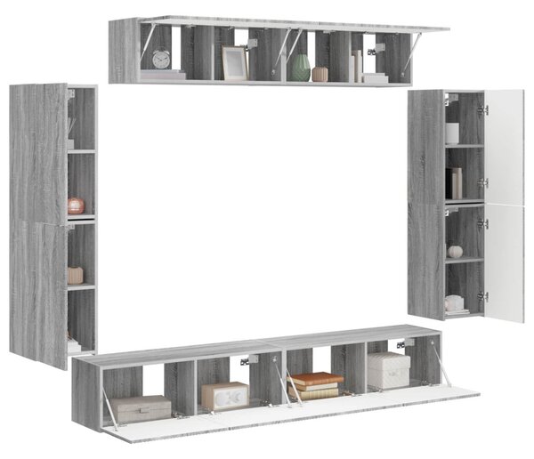 TV szekrény 8 pcs Szürke Sonoma