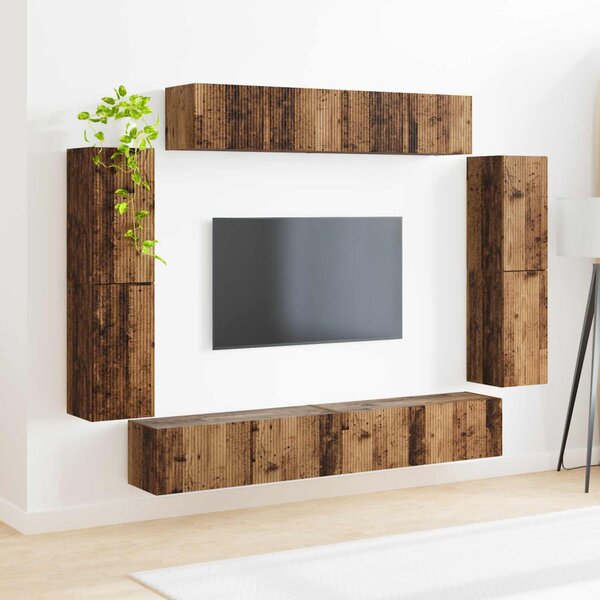 TV szekrény 8 pcs Öreg fa