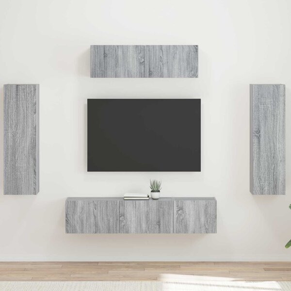 TV szekrény 5 pcs Szürke Sonoma