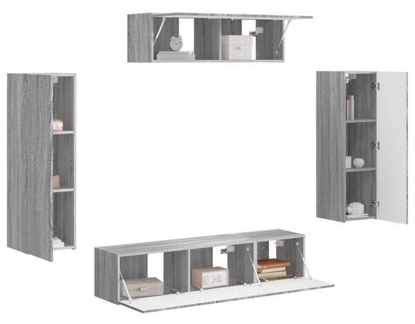 TV szekrény 5 pcs Szürke Sonoma