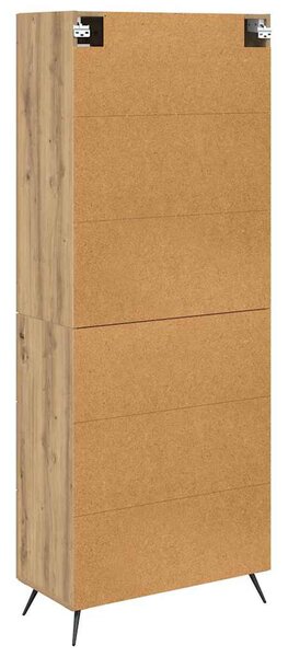 Magas szekrény polccal fiókkal 2 pcs Artisan tölgy Faanyag
