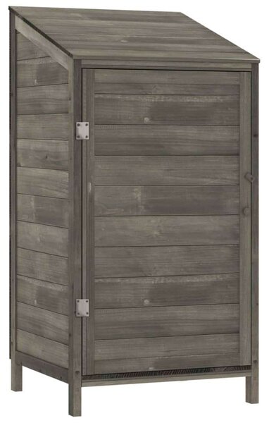Antracitszürke tömör fenyőfa kerti fészer 55 x 52 x 112 cm