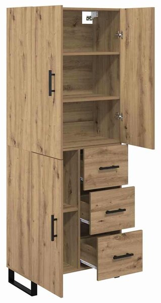 Magasfiú fiókkal 2 pcs Artisan tölgy 69,5 x 34 x 180 cm
