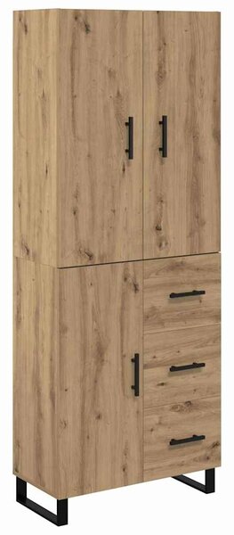 Magasfiú fiókkal 2 pcs Artisan tölgy 69,5 x 34 x 180 cm