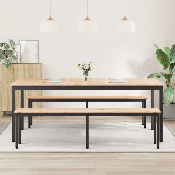 Étkezőasztal Természetes 200 x 100 x 75 cm Tömör fenyőfa