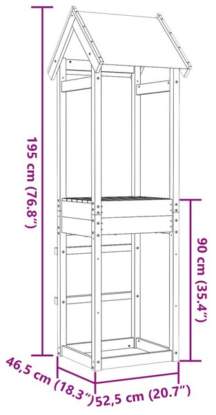Játék Torny Barna 52,5 x 46,5 x 195 cm Szilárd Impregnált Fa