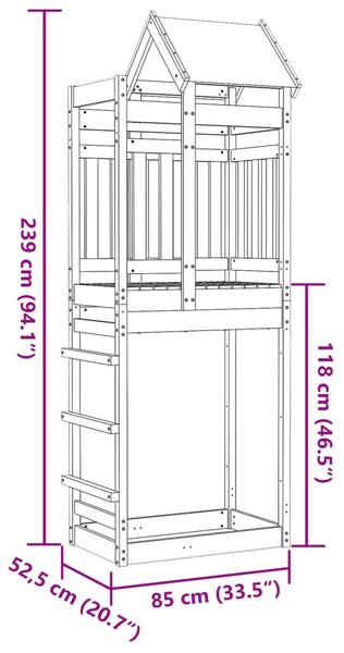 Játék Torny Barna 85 x 52,5 x 239 cm Szilárd Impregnált Fa