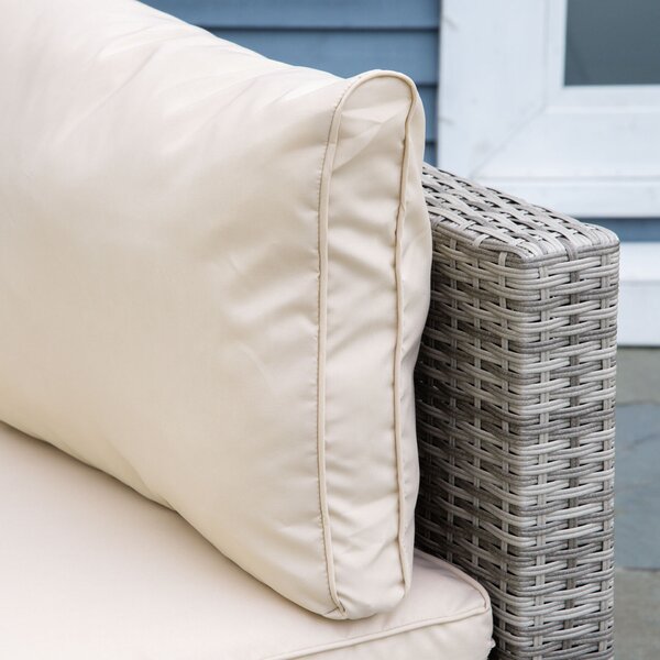 Outsunny Living kerti PE rattan ülőgarnitúra, 8 darabos, bézs