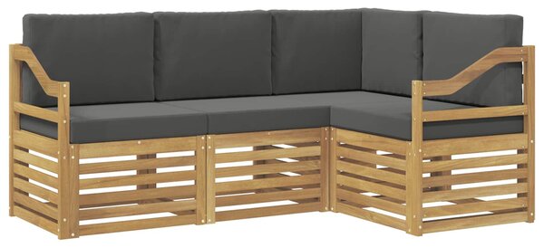 VidaXL Ülőgarnitúrák 4 pcs Fehér és Antracitszürke