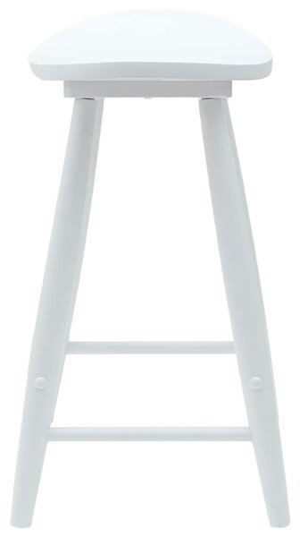 VidaXL Étkező Székek 2 pcs Fehér 46 x 37 x 63 cm Tömör Gumi Fa