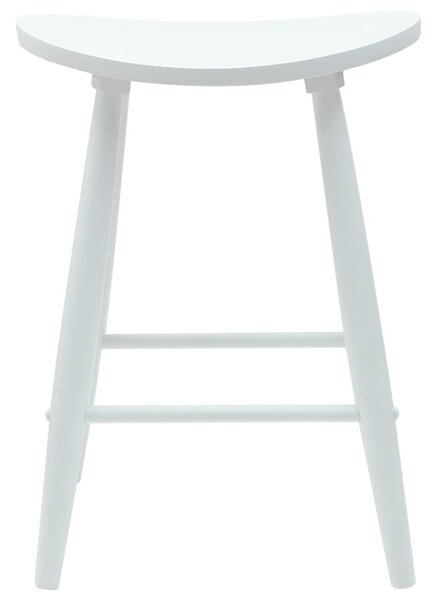 VidaXL Étkező Székek 2 pcs Fehér 46 x 37 x 63 cm Tömör Gumi Fa
