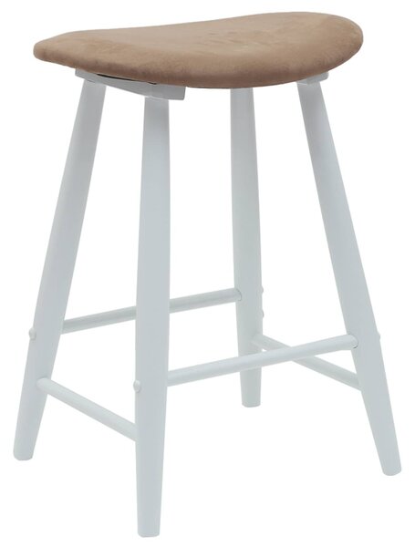 VidaXL Étkező Székek 2 pcs Fehér 46 x 37 x 63 cm Tömör Gumi Fa