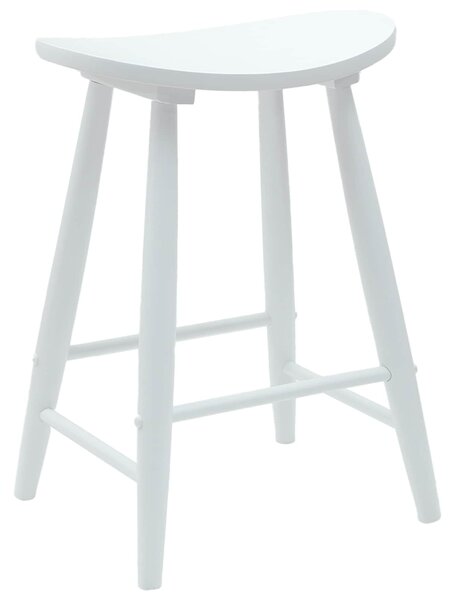 VidaXL Étkező Székek 2 pcs Fehér 46 x 37 x 63 cm Tömör Gumi Fa