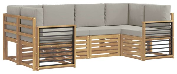 VidaXL Szegmentált kanapé szett 6 pcs Fehér és Világosszürke
