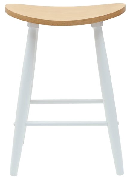 VidaXL Étkező Székek 2 db Tömör Gumi Fa Fehér 46 x 37 x 63 cm