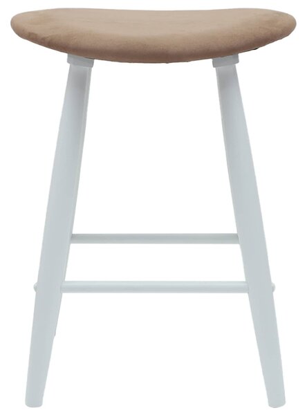 VidaXL Étkező Székek 2 pcs Fehér 46 x 37 x 63 cm Tömör Gumi Fa