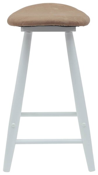 VidaXL Étkező Székek 2 pcs Fehér 46 x 37 x 63 cm Tömör Gumi Fa