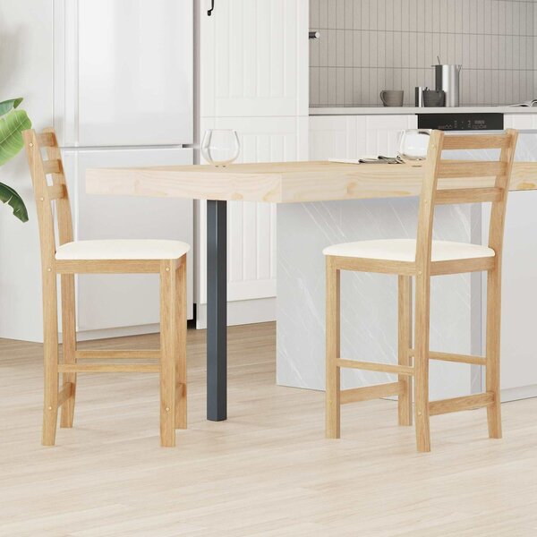 VidaXL Étkező Székek 2 pcs Természetes 40 x 47,5 x 99,5 cm