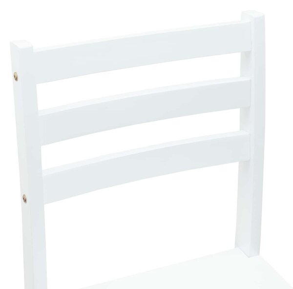 VidaXL Étkező Székek 2 pcs Fehér 40 x 47,5 x 99,5 cm Tömör Gumi Fa