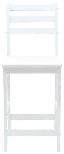 VidaXL Étkező Székek 2 pcs Fehér 40 x 47,5 x 99,5 cm Tömör Gumi Fa