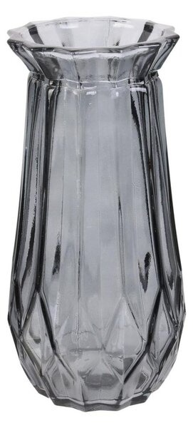 Üveg váza 22cm, szürke - VOLUTTE