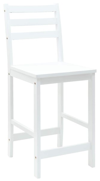 VidaXL Étkező Székek 2 pcs Fehér 40 x 47,5 x 99,5 cm Tömör Gumi Fa