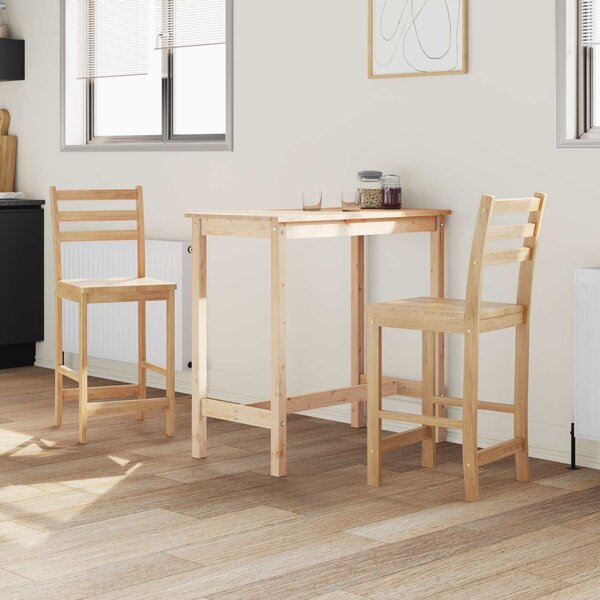 VidaXL Étkező Székek 2 pcs Természetes 40 x 47,5 x 99,5 cm