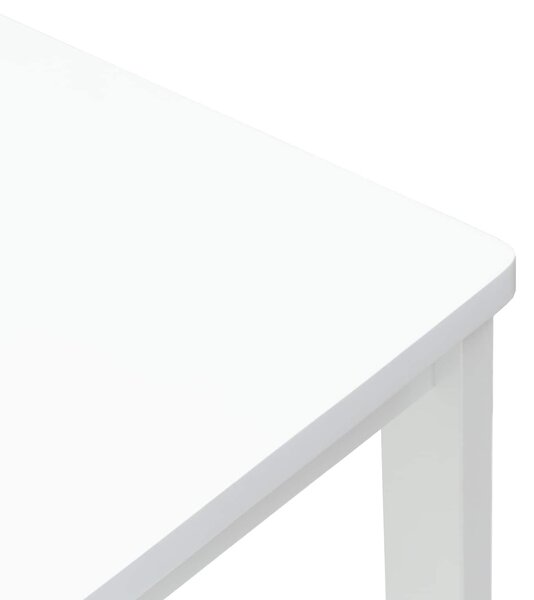 VidaXL Étkező Székek 2 pcs Fehér 40 x 47,5 x 99,5 cm Tömör Gumi Fa