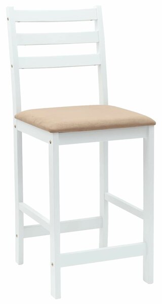 VidaXL Étkező Székek 2 pcs Fehér 40 x 47,5 x 99,5 cm Tömör Gumi Fa